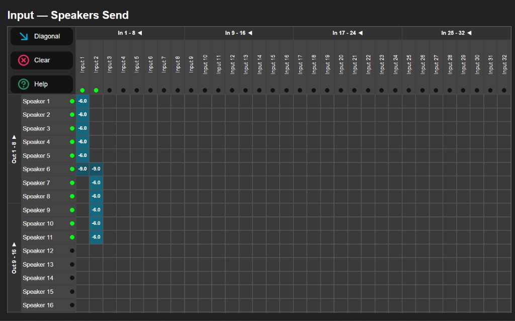Input routing matrix
